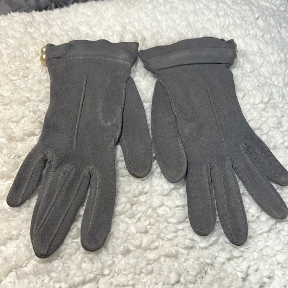 Dark gray vintage dress gloves s/m